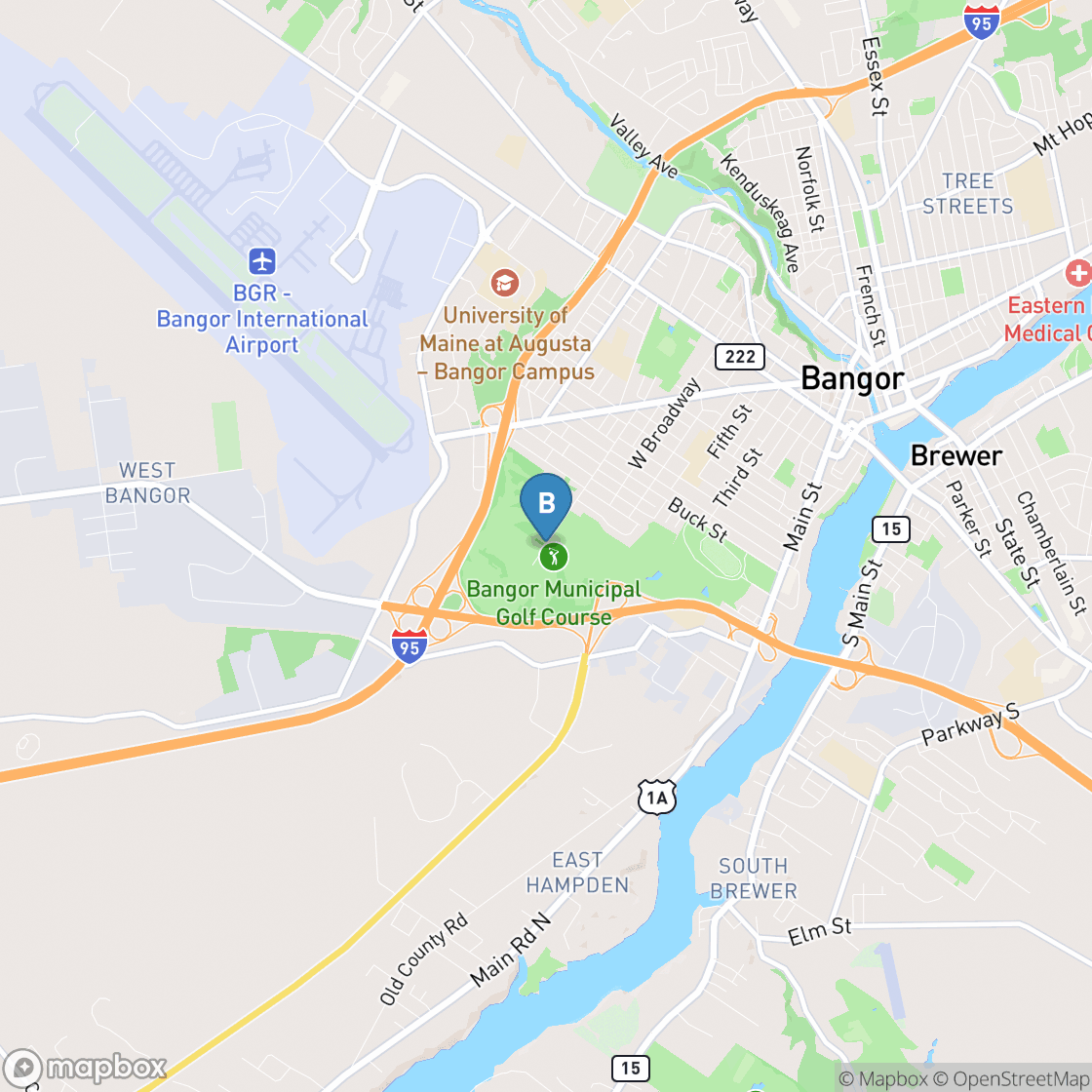 Map of Bangor Municipal Golf Course
