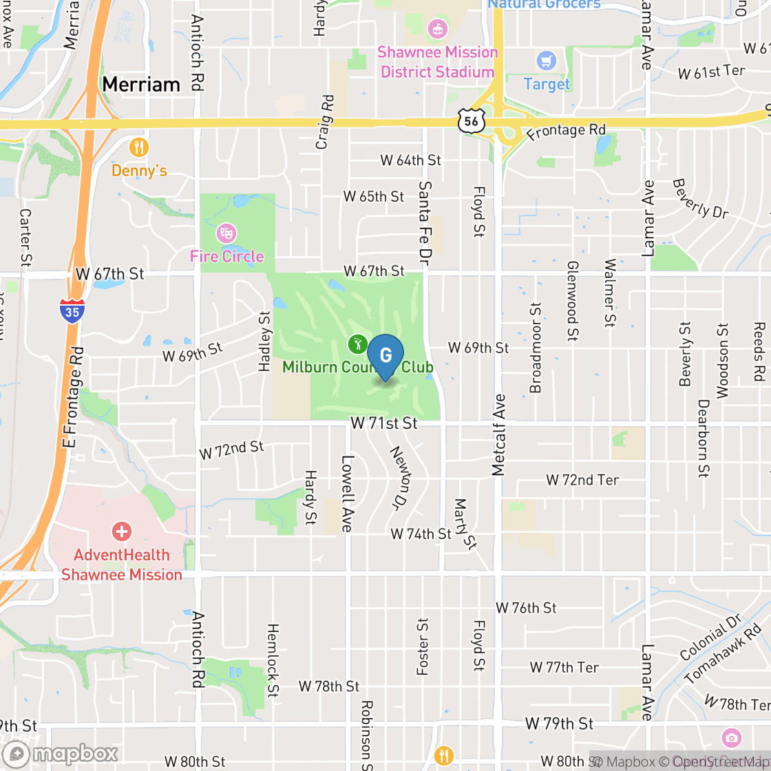 Map of Milburn Country Club